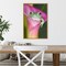 Australian green tree frog in flower by Adam Jones Danita Delimont 16-in. W x 23-in. H. Canvas Wall Art Print Framed in Natural